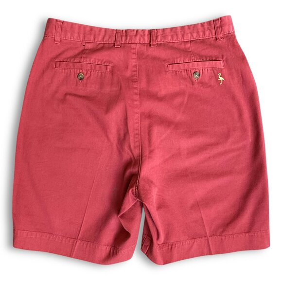 Tailorbyrd‎ Classic Shorts Cotton Sunwashed Red Preppy Flat Front Chino Mens 34 - Picture 7 of 9